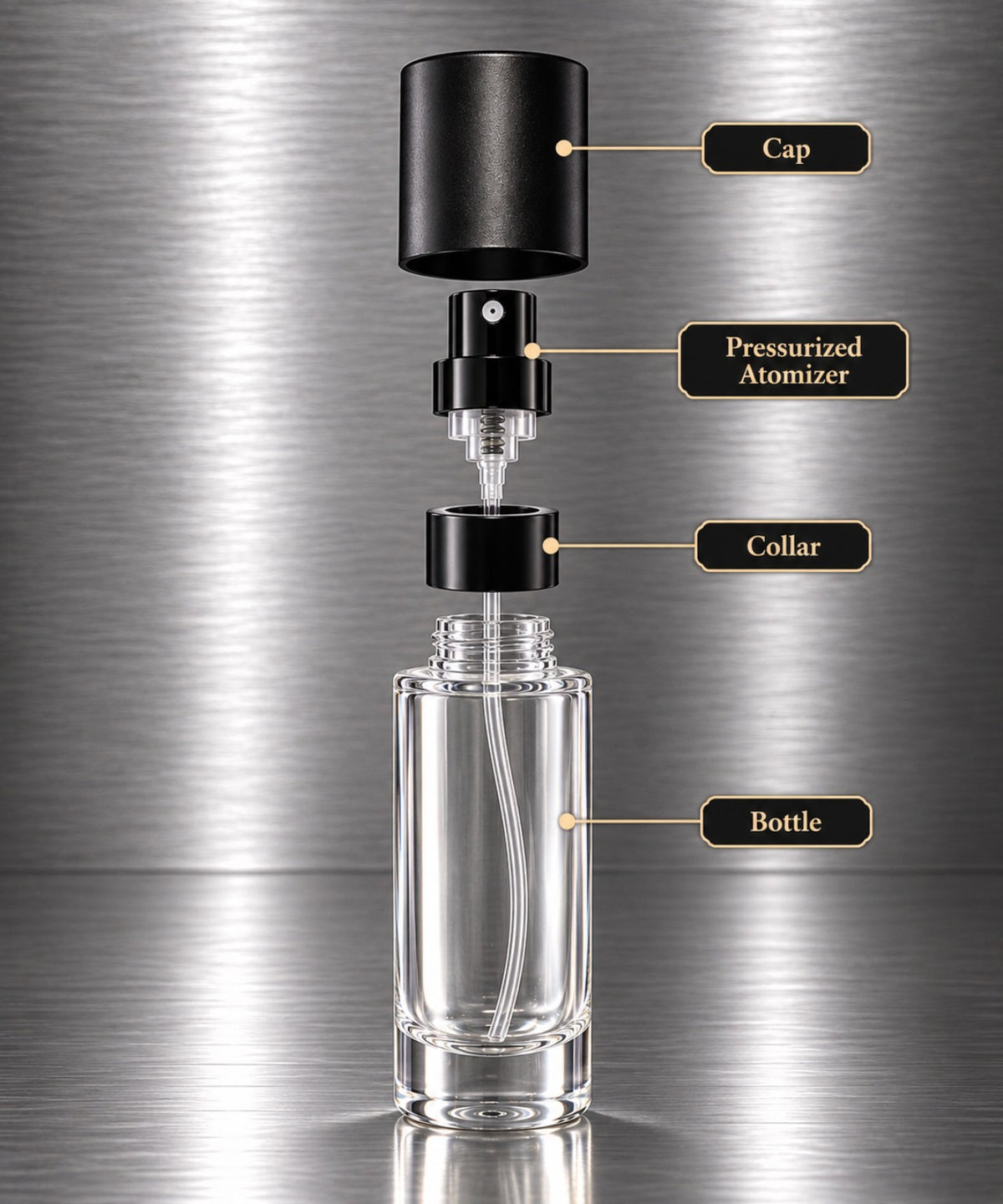 18 mL fragrance bottle exploded view