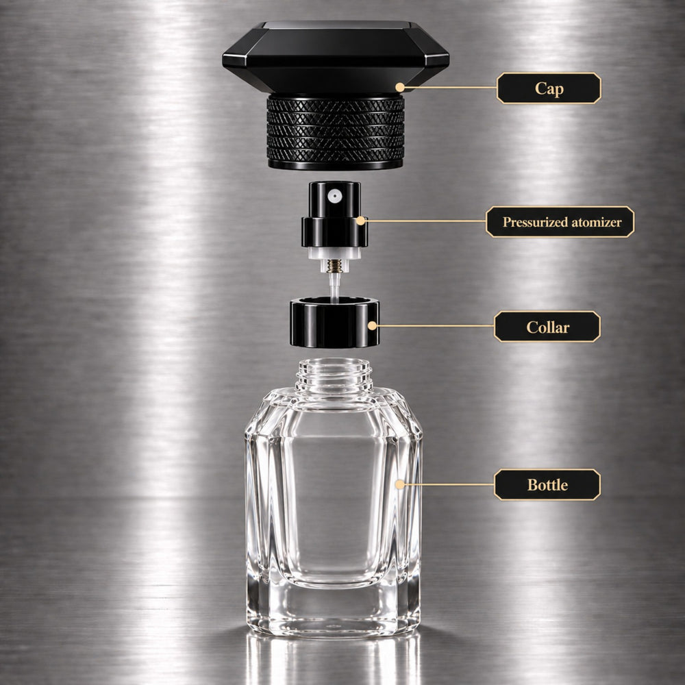 30 mL fragrance bottle exploded view
