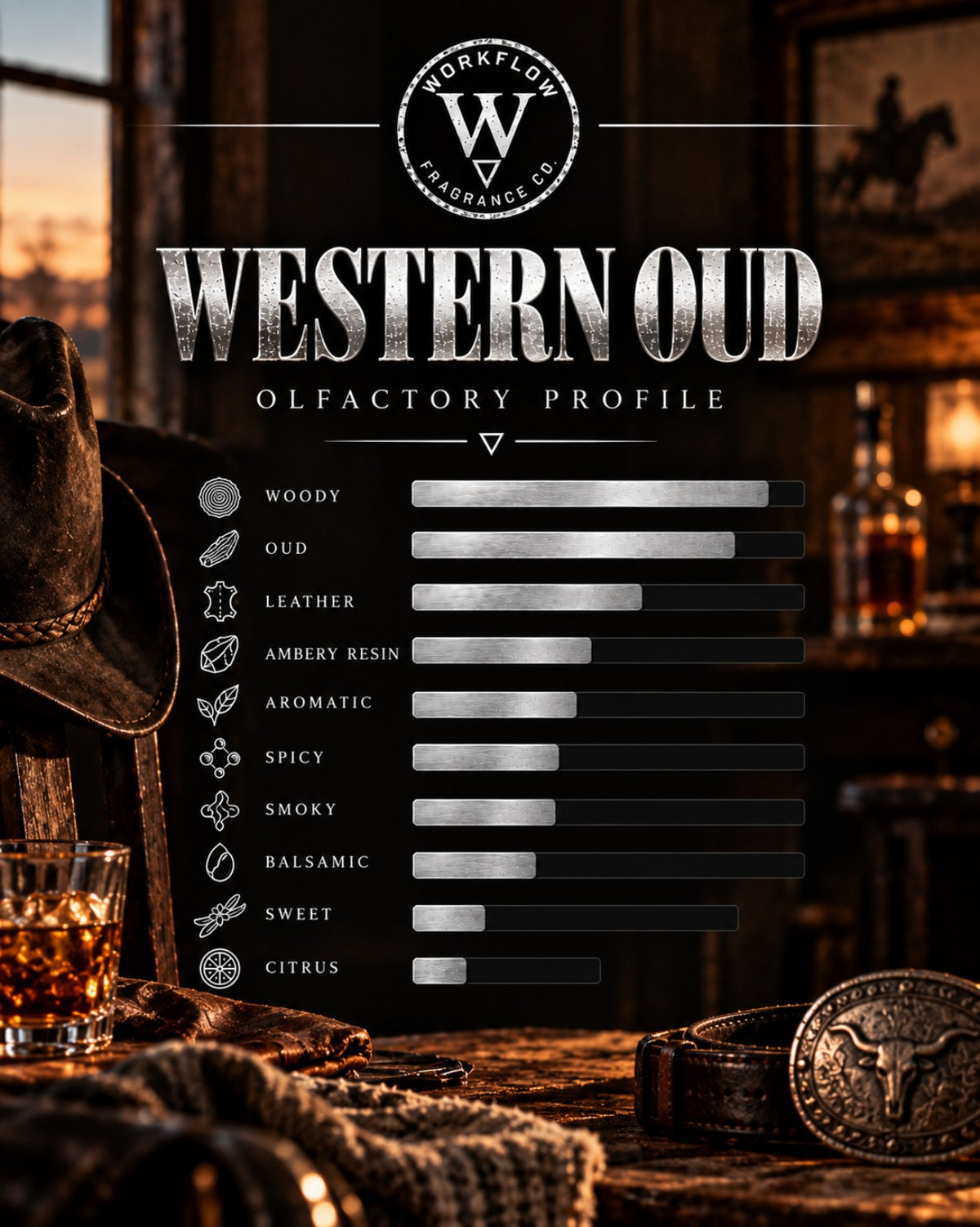 Western Oud olfactory profile — Workflow Fragrance Co.